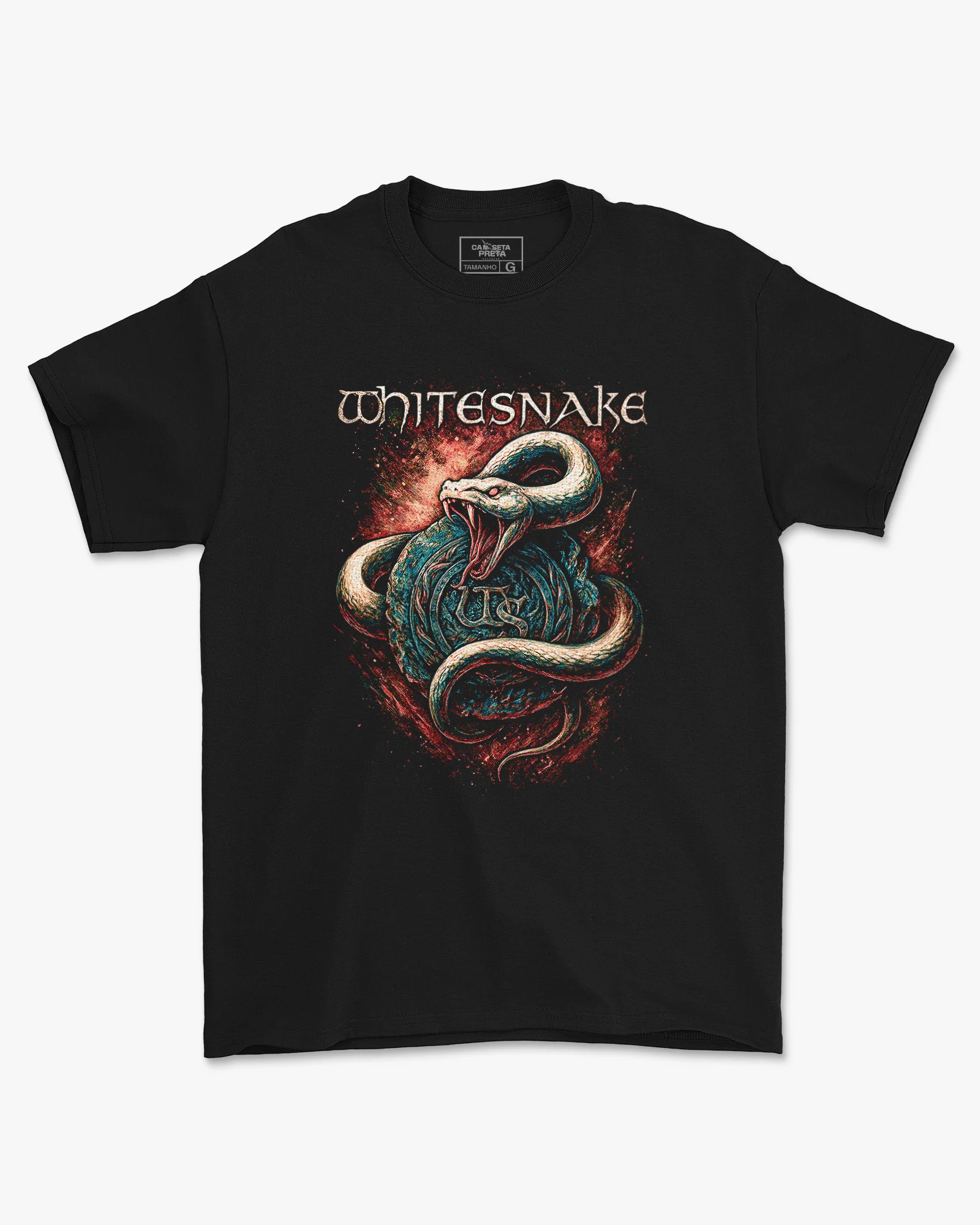 Camiseta Whitesnake Medalhao Hard Rock